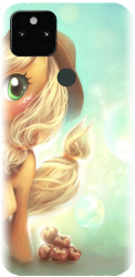 Husa din silicon compatibila cu Google Pixel 5a - model Cute pony AppleJack 