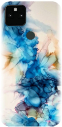 Husa din silicon compatibila cu Google Pixel 5a - model Ink Flowers 