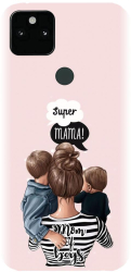 Husa din silicon compatibila cu Google Pixel 5a - model Mama de baieti 