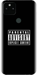 Husa din silicon compatibila cu Google Pixel 5a - model Parental Advisory 