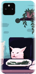 Husa din silicon compatibila cu Google Pixel 5a - model Pixel Art Cat Meme 