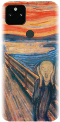 Husa din silicon compatibila cu Google Pixel 5a - model The Scream 