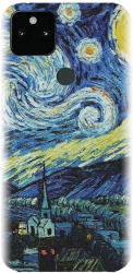 Husa din silicon compatibila cu Google Pixel 5a - model The Starry Night 