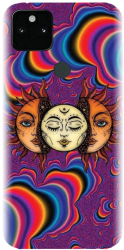 Husa din silicon compatibila cu Google Pixel 5a - model Trippy Sun 