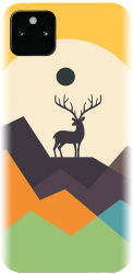 Husa din silicon compatibila cu Google Pixel 5XL - model Abstract Deer 