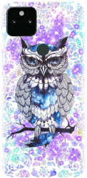 Husa din silicon compatibila cu Google Pixel 5XL - model Abstract Owl 