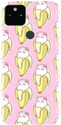 Husa din silicon compatibila cu Google Pixel 5XL - model Banana Cats 