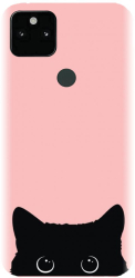 Husa din silicon compatibila cu Google Pixel 5XL - model Black Cat 