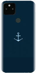 Husa din silicon compatibila cu Google Pixel 5XL - model Blue Navy Anchor Illustration 