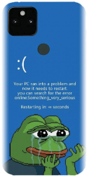 Husa din silicon compatibila cu Google Pixel 5XL - model Blue Screen 