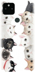 Husa din silicon compatibila cu Google Pixel 5XL - model Cat Party 