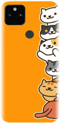 Husa din silicon compatibila cu Google Pixel 5XL - model Cat Tower 