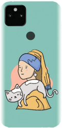 Husa din silicon compatibila cu Google Pixel 5XL - model Girl With A Pearl Earring 