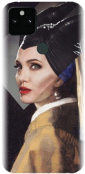 Husa din silicon compatibila cu Google Pixel 5XL - model Girl With A Pearl 
