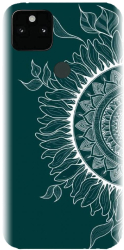 Husa din silicon compatibila cu Google Pixel 5XL - model Green Mandala 