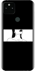 Husa din silicon compatibila cu Google Pixel 5XL - model Line Art Buze Negre