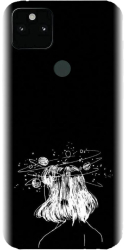 Husa din silicon compatibila cu Google Pixel 5XL - model Line Art Dreamer 