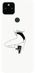 Husa din silicon compatibila cu Google Pixel 5XL - model Line Art Legs 
