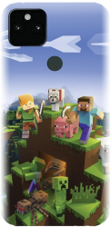 Husa din silicon compatibila cu Google Pixel 5XL - model MInecfraft 2 