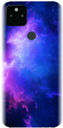 Husa din silicon compatibila cu Google Pixel 5XL - model Purple Space Nebula 
