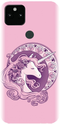 Husa din silicon compatibila cu Google Pixel 5XL - model Purple Unicorn 