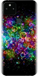 Husa din silicon compatibila cu Google Pixel 5XL - model Rainbow Colored Soap Bubbles 