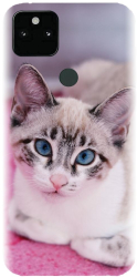 Husa din silicon compatibila cu Google Pixel 5XL - model Siamese Kitty 