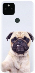 Husa din silicon compatibila cu Google Pixel 5XL - model Simple Pug Selfie 