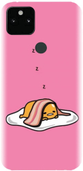 Husa din silicon compatibila cu Google Pixel 5XL - model Sleeping Egg 
