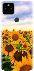 Husa din silicon compatibila cu Google Pixel 5XL - model Sunflowers 