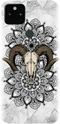 Husa din silicon compatibila cu Google Pixel 5XL - model Tatoo Art Goat 