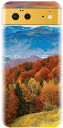Husa din silicon compatibila cu Google Pixel 6 - model Autumn Mountain Fall Rusty Forest 