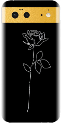 Husa din silicon compatibila cu Google Pixel 6 - model Black Rose 