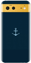 Husa din silicon compatibila cu Google Pixel 6 - model Blue Navy Anchor Illustration 