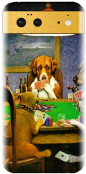 Husa din silicon compatibila cu Google Pixel 6 - model Dogs Playing Poker 
