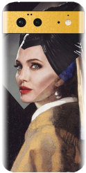 Husa din silicon compatibila cu Google Pixel 6 - model Girl With A Pearl 