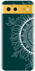 Husa din silicon compatibila cu Google Pixel 6 - model Green Mandala 