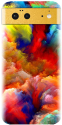 Husa din silicon compatibila cu Google Pixel 6 - model Oil Painting Colorful Strokes 