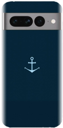 Husa din silicon compatibila cu Google Pixel 7 Pro - model Blue Navy Anchor Illustration 