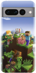 Husa din silicon compatibila cu Google Pixel 7 Pro - model MInecfraft 2 