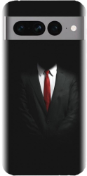 Husa din silicon compatibila cu Google Pixel 7 Pro - model Mystery Man In Suit 