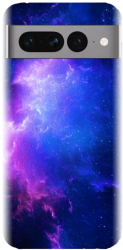 Husa din silicon compatibila cu Google Pixel 7 Pro - model Purple Space Nebula 