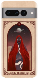 Husa din silicon compatibila cu Google Pixel 7 Pro - model Tarot The Hermit 