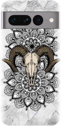 Husa din silicon compatibila cu Google Pixel 7 Pro - model Tatoo Art Goat 