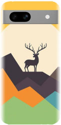 Husa din silicon compatibila cu Google Pixel 7a - model Abstract Deer 