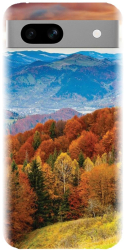 Husa din silicon compatibila cu Google Pixel 7a - model Autumn Mountain Fall Rusty Forest 
