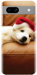 Husa din silicon compatibila cu Google Pixel 7a - model Christmas Puppy 