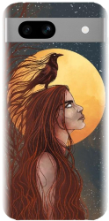 Husa din silicon compatibila cu Google Pixel 7a - model Fantasy Wolf Woman 