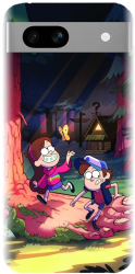 Husa din silicon compatibila cu Google Pixel 7a - model Gravity Falls 