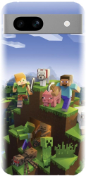 Husa din silicon compatibila cu Google Pixel 7a - model MInecfraft 2 